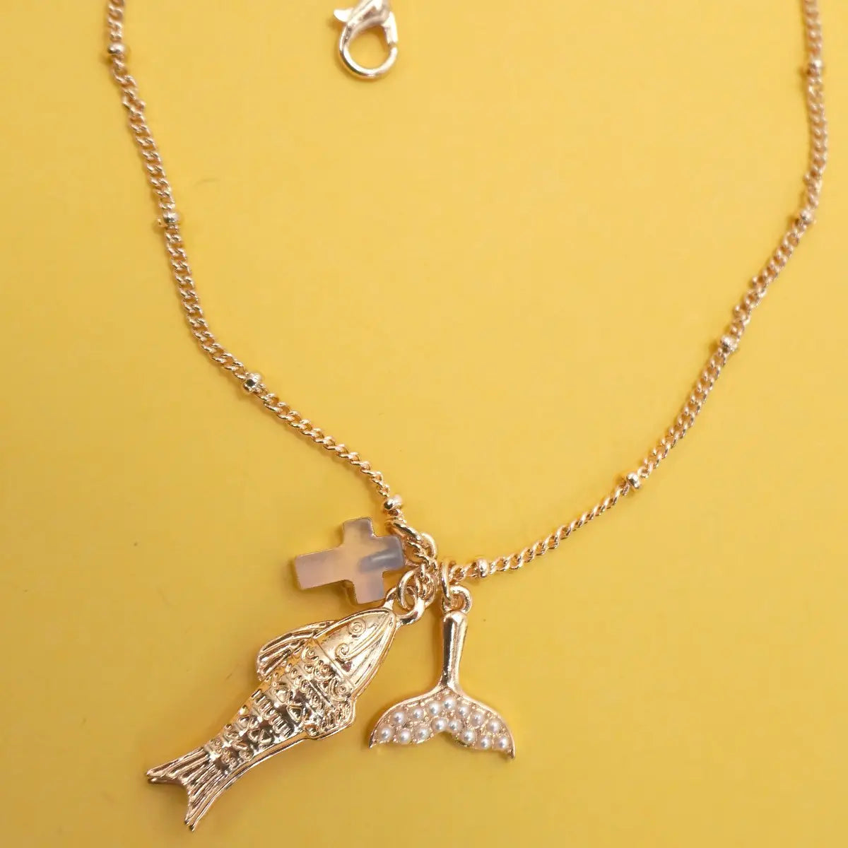 Goldfish Cluster Charm Necklace