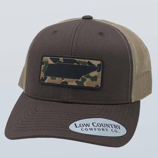 Tennessee Outline Camo PVC Brown/Khaki Hat