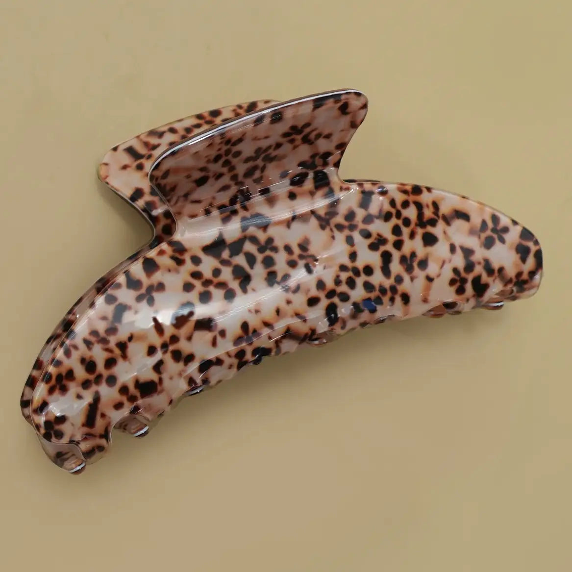 Vintage Porcelain Animal Half Moon Hair Claw Clips