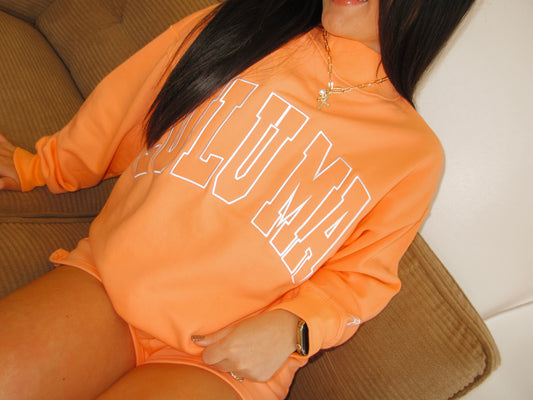 Orange Terry Cloth LULUMAC Mockneck