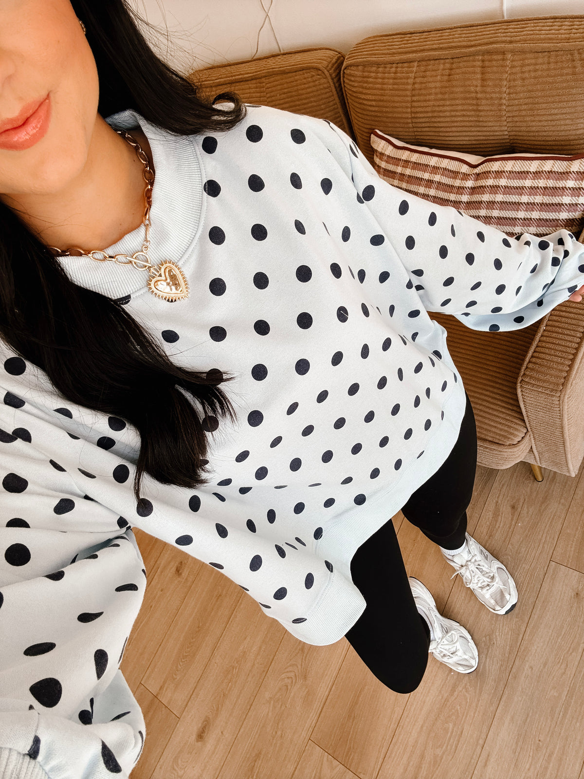 Dearly Dotted Mockneck Sweatshirt