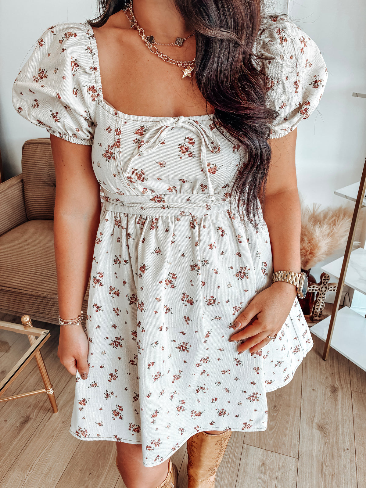 September Song Mini Dress - Oatmeal