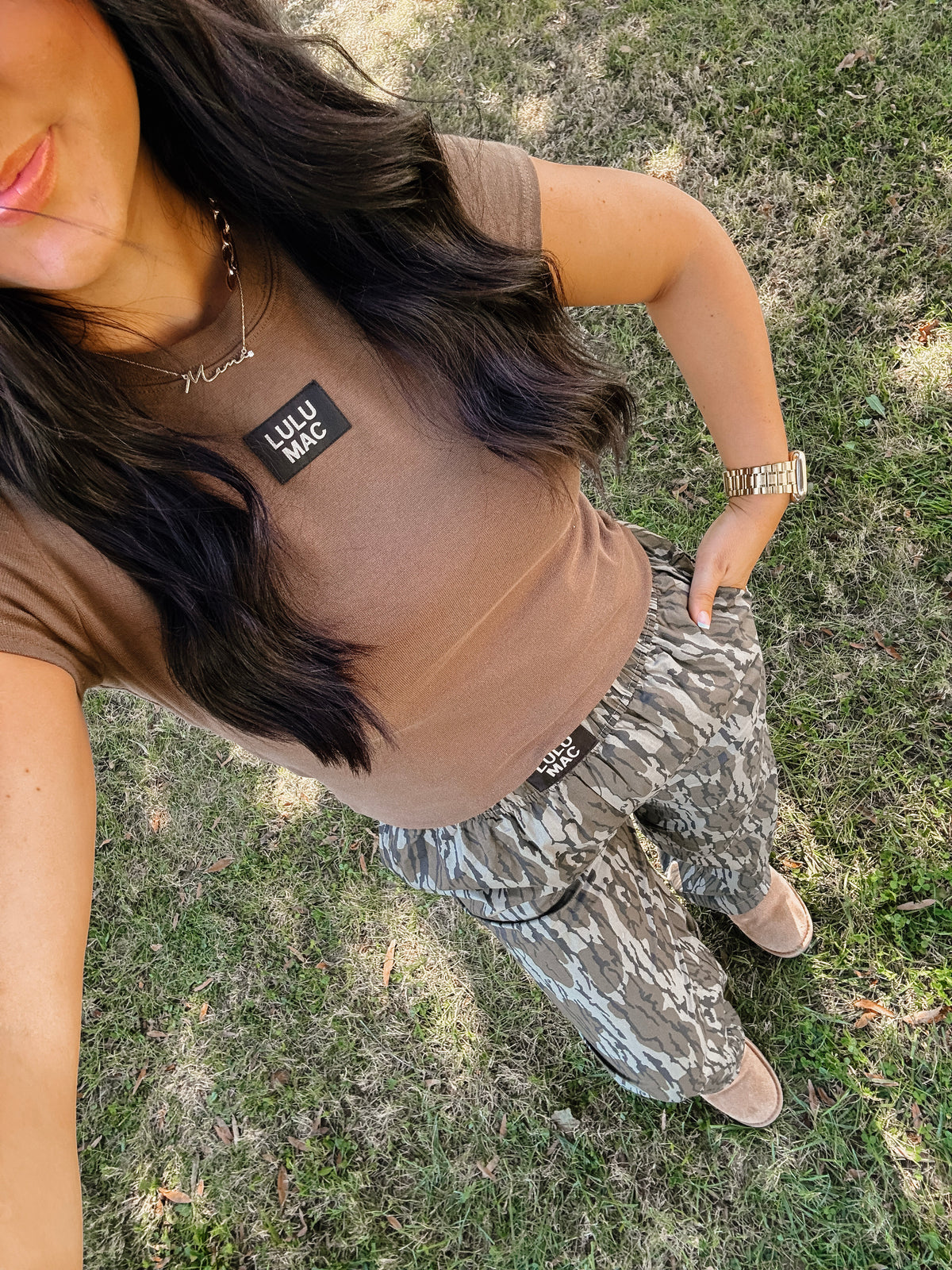 LULUMAC Baby Tee - Dk Olive