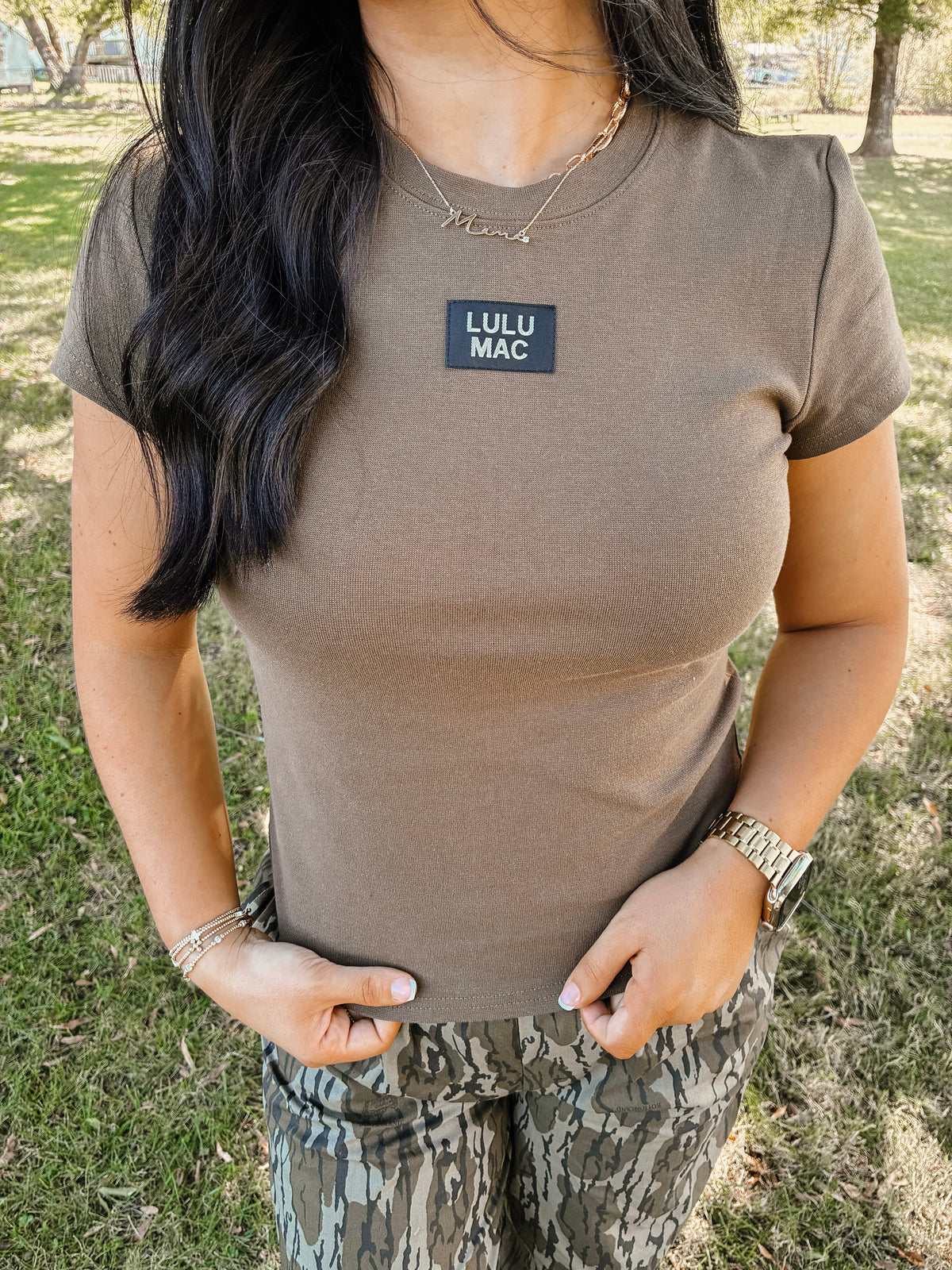 LULUMAC Baby Tee - Dk Olive