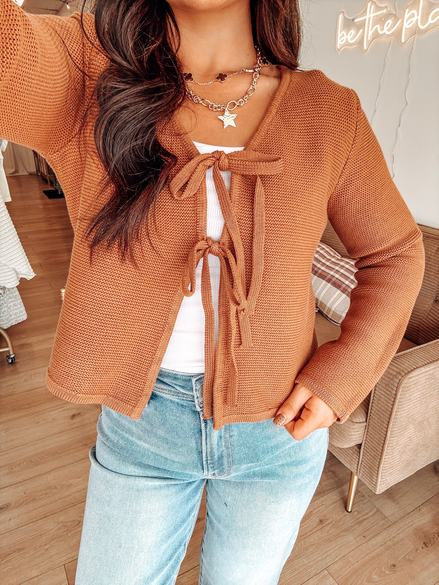 Dreaming of You Tie Front Cardigan