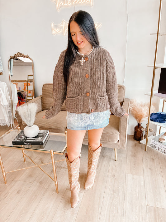 Gravy Baby Knit Button Cardigan