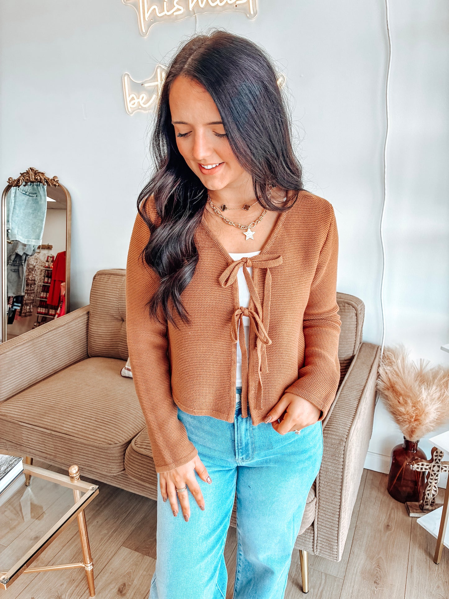 Dreaming of You Tie Front Cardigan