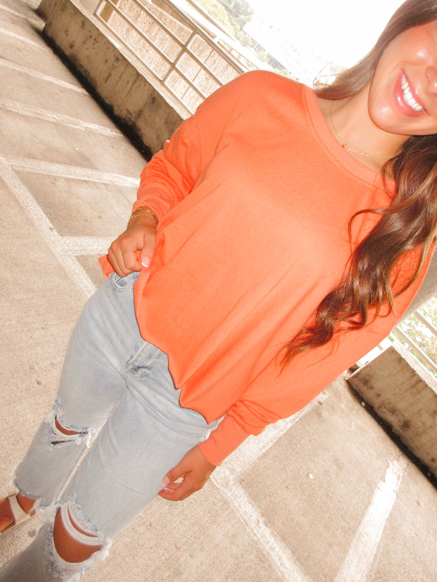Field Goal Open Back Top - Orange