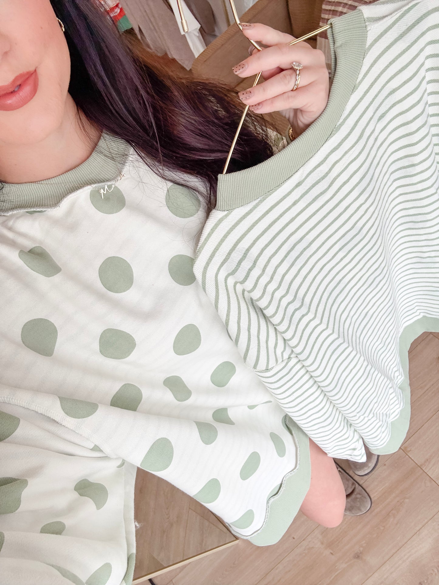 Green Tea Reversible Mockneck