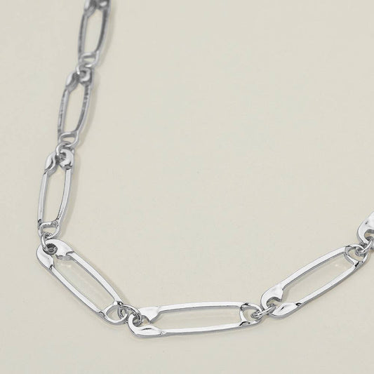 Safety Pin Link Chain Necklace