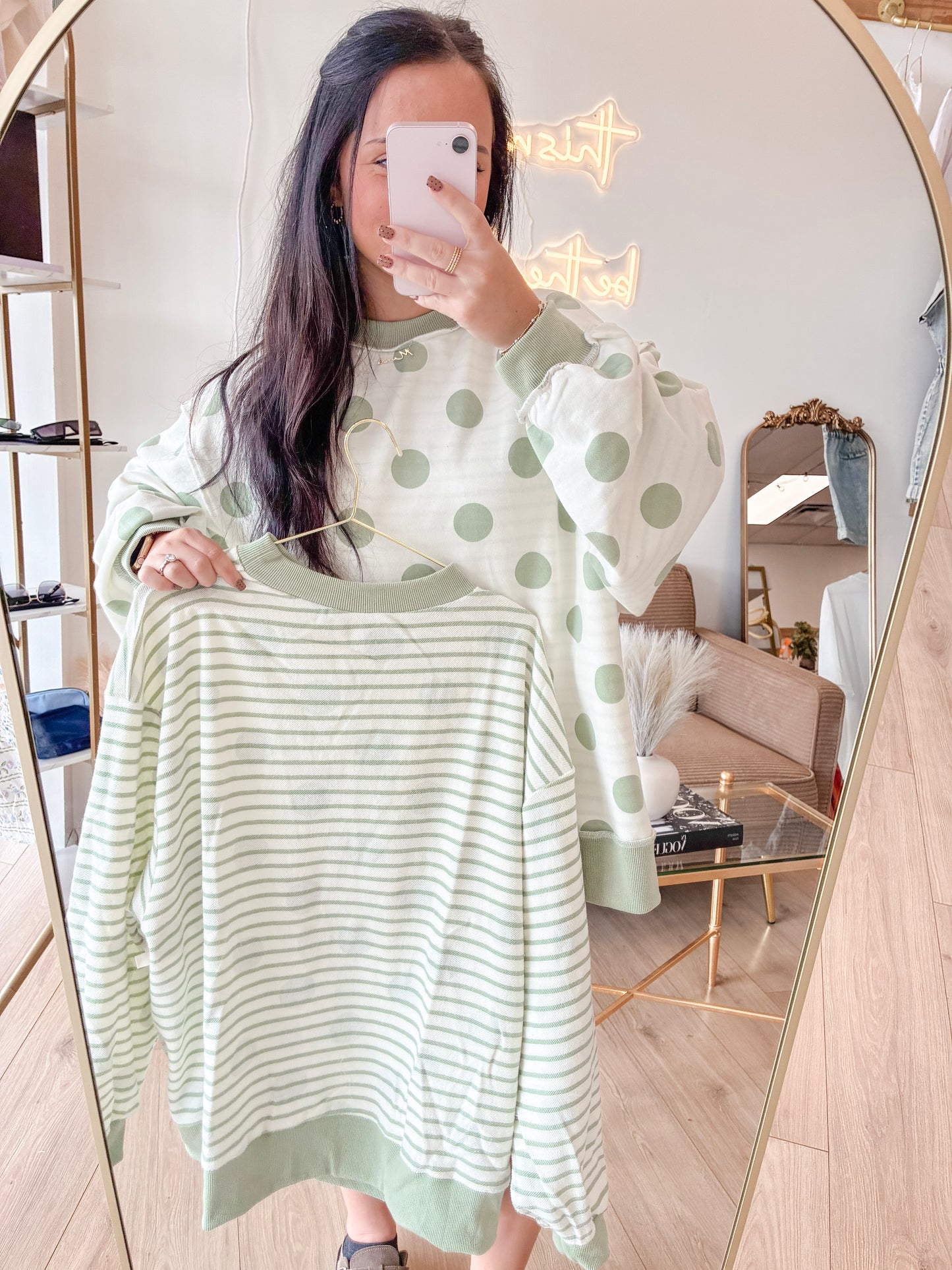 Green Tea Reversible Mockneck