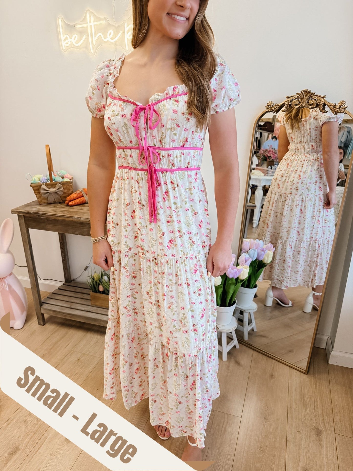 Sofia Pink Midi Dress