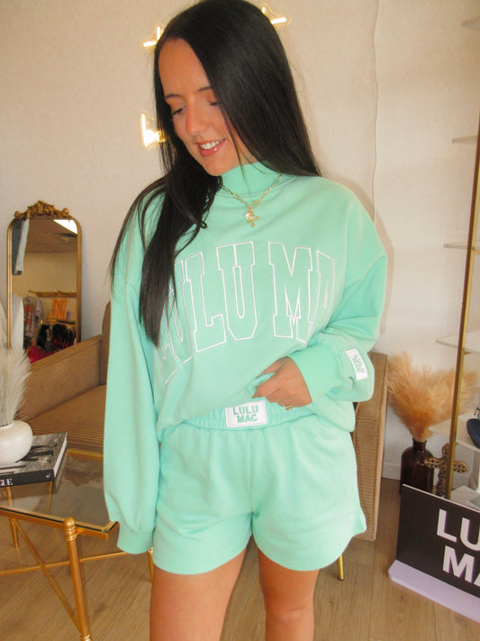 Seafoam Terry Cloth LULUMAC Shorts