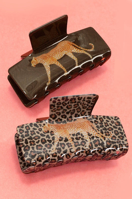 Leopard Hair Claw Clip