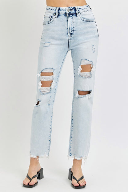 High Rise Ankle Straight RISEN Jeans