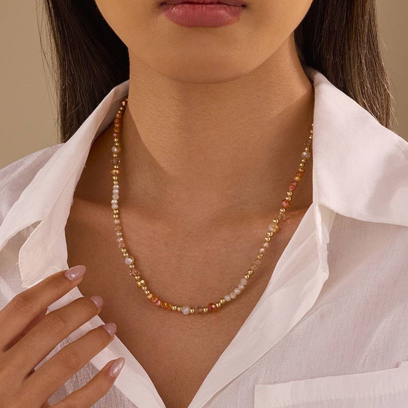 Gold Accent Beaded Necklace
