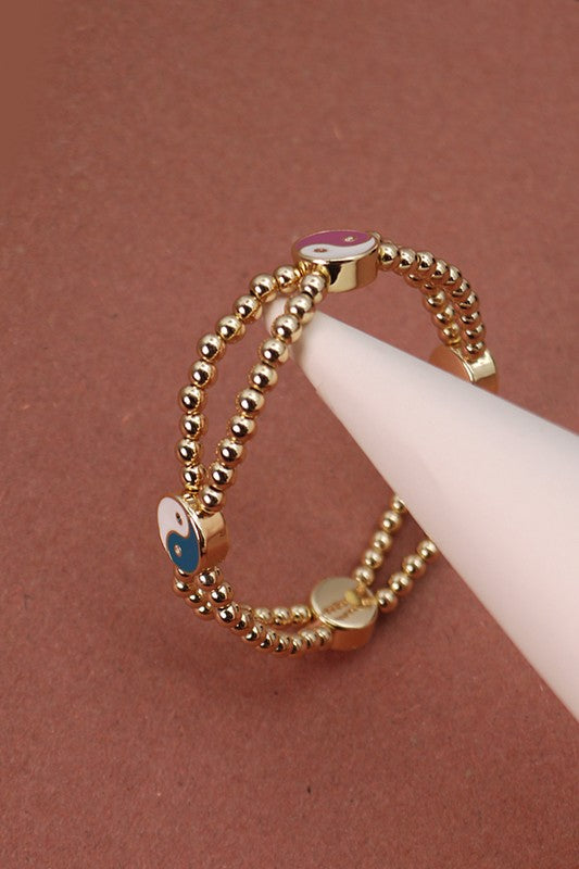 Yin Yang Beaded Bracelet