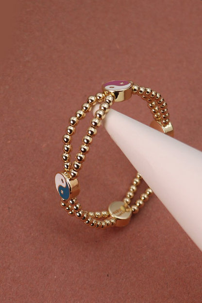 Yin Yang Beaded Bracelet