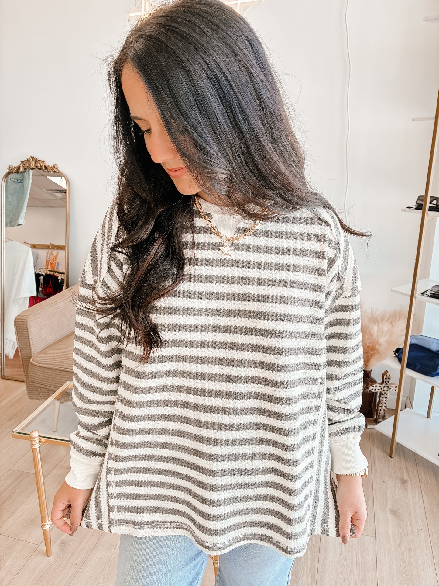 Hannah Waffle Top