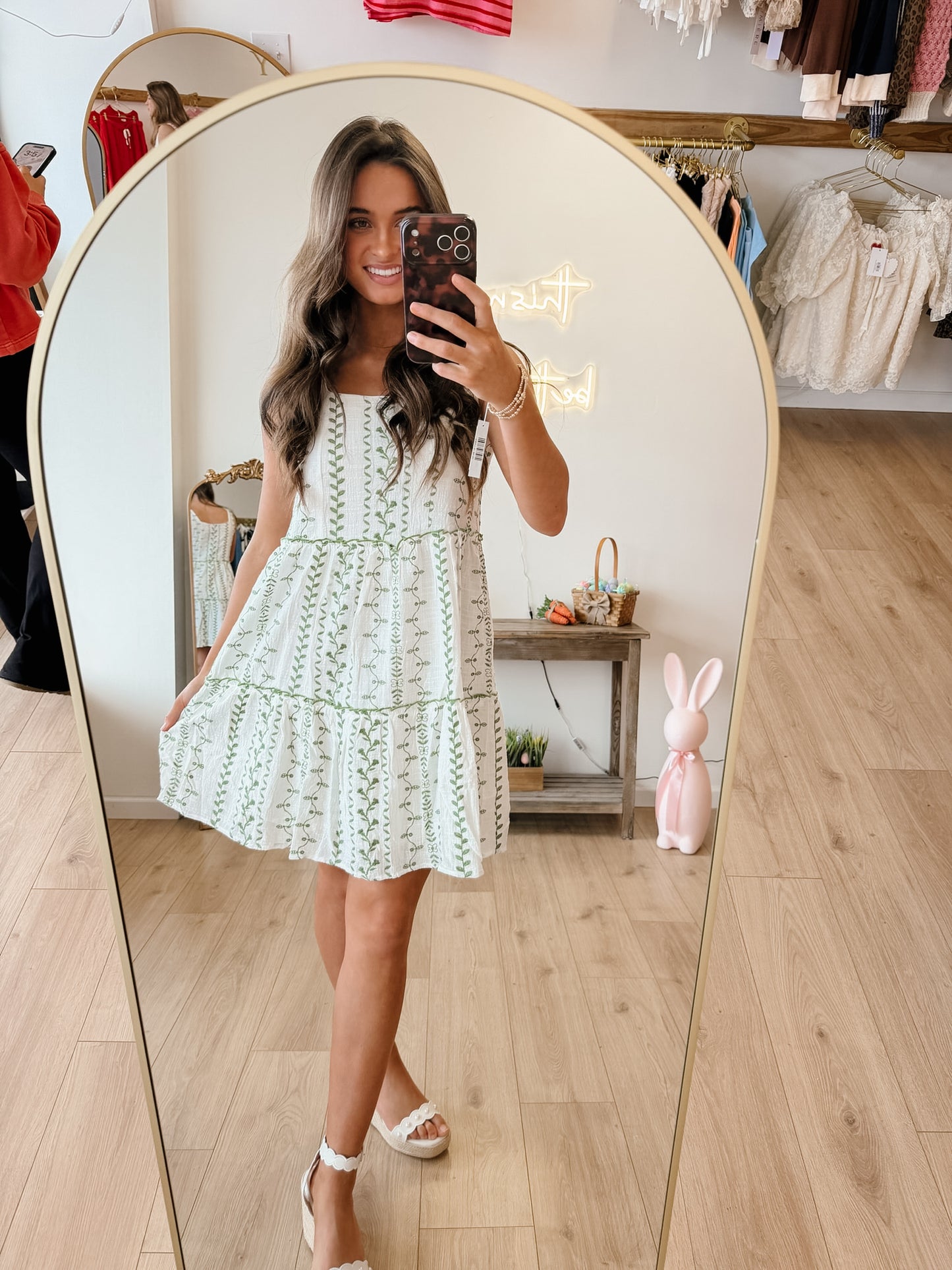 Emma Green Mini Dress