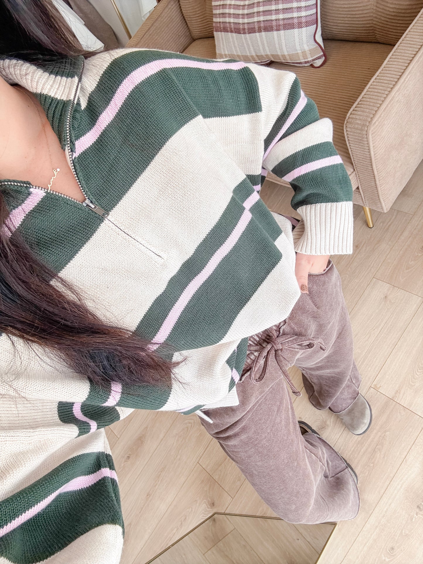 Cozied Up Quarter Zip Sweater
