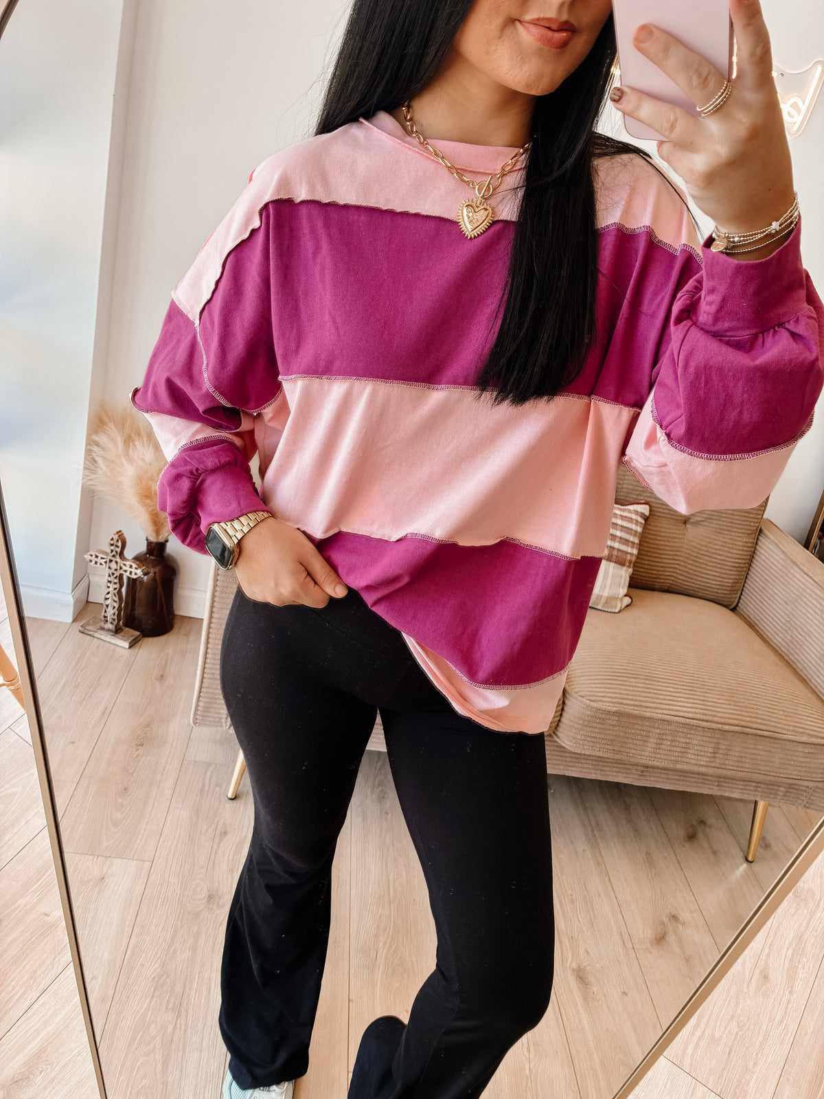 Plum Pretty Oversized Long Sleeve