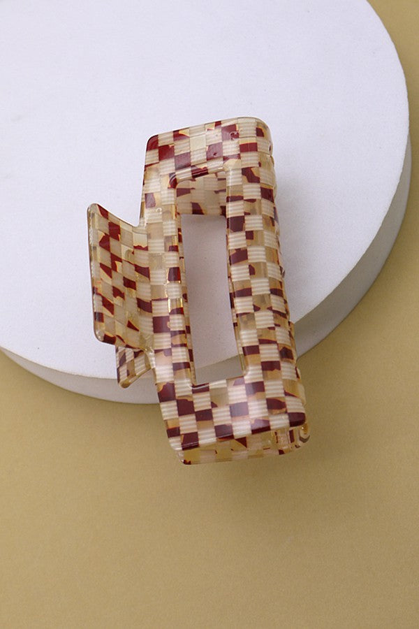 Rectangle Cellulose Hair Claw Clip