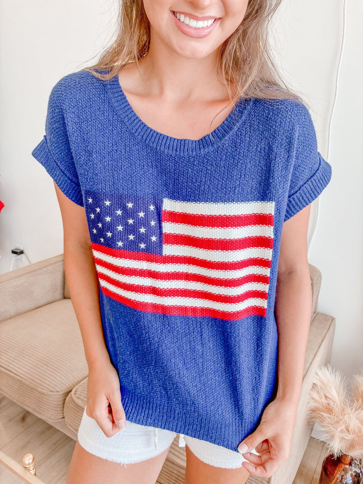 Ole' Glory Knitted Top