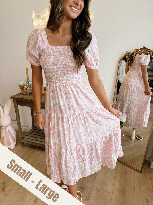 Allie Light Pink Midi Dress