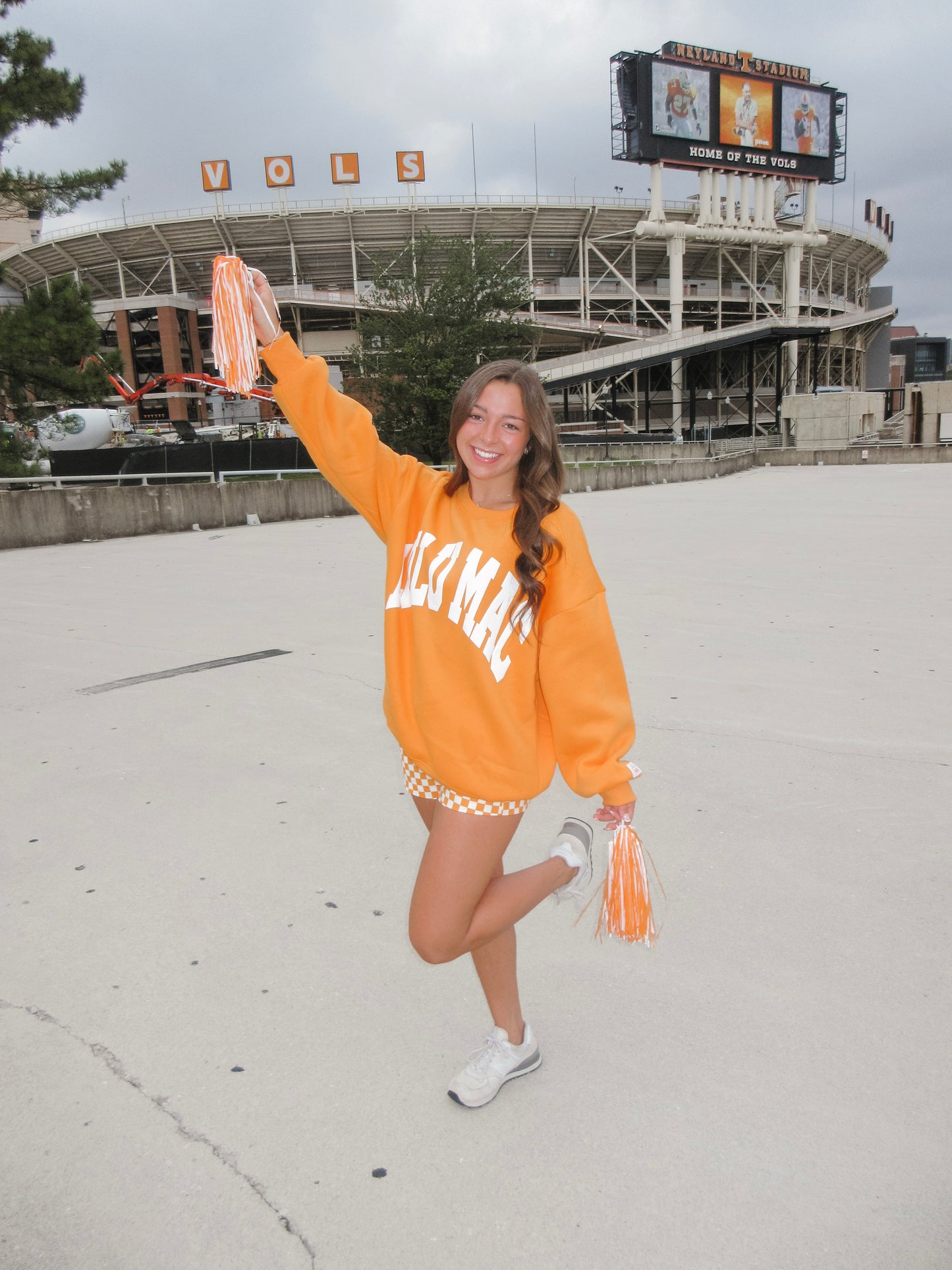 Orange & White LULU MAC Sweatshirt
