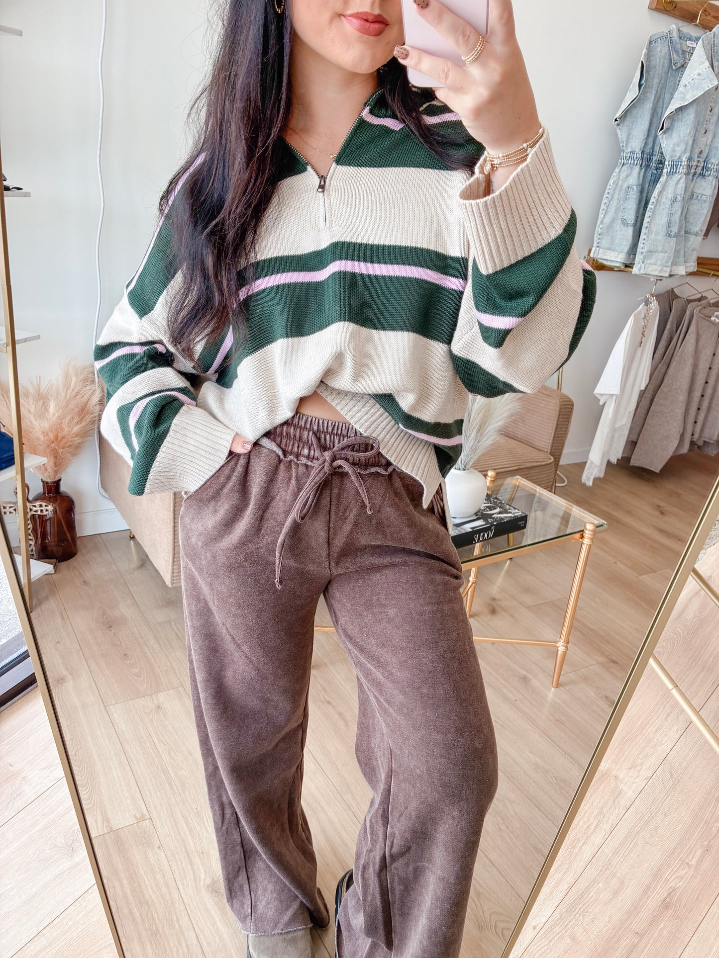 Cozied Up Quarter Zip Sweater