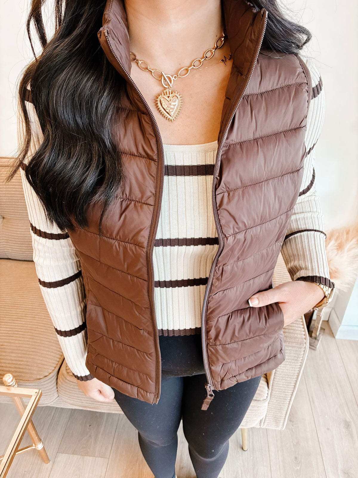 Winter Date Packable Puffer Vest