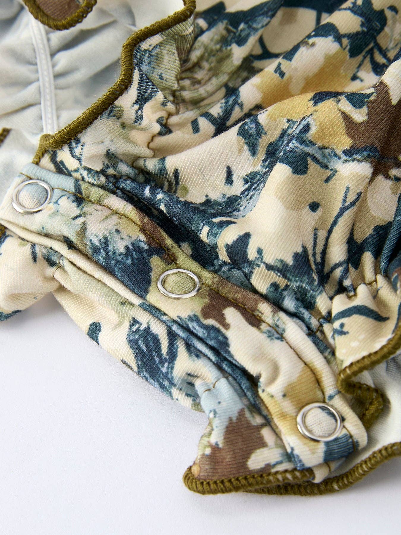 Duck Smocking Embroidery Baby Girls Camouflage Romper