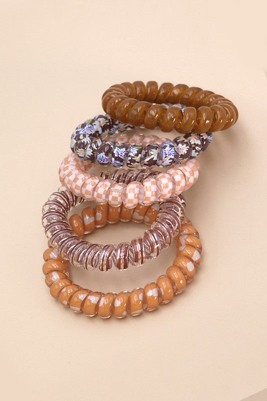 Coil Hair Ties 5 pack