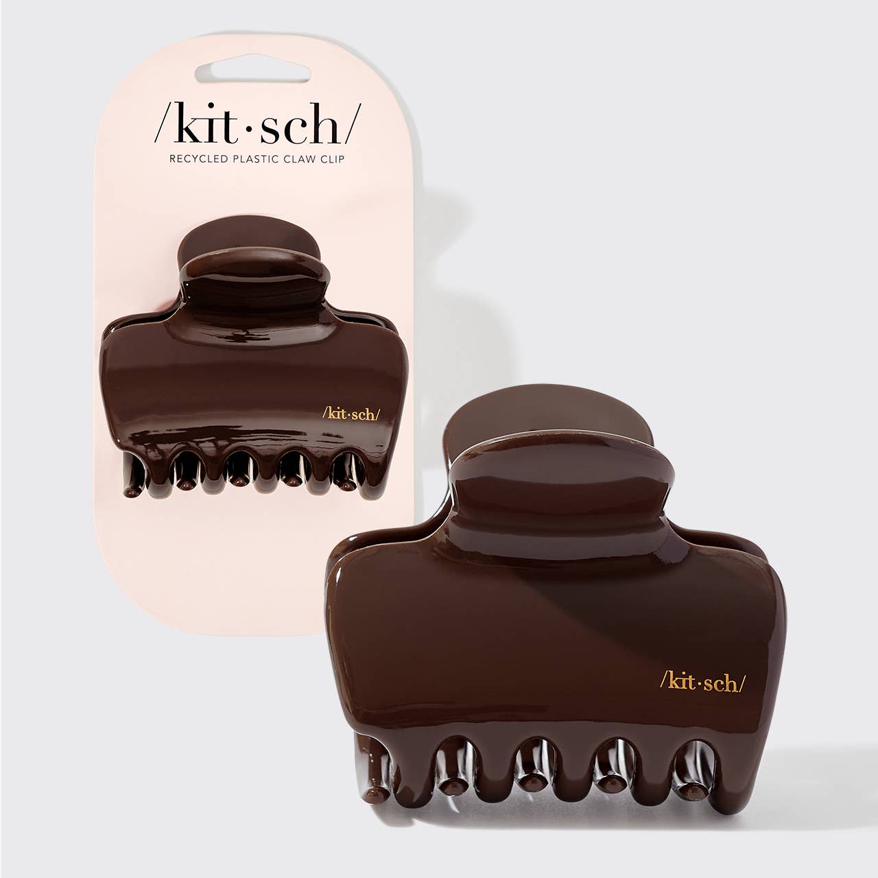 Recycled Plastic Puffy Cloud Clip - Chocolate
