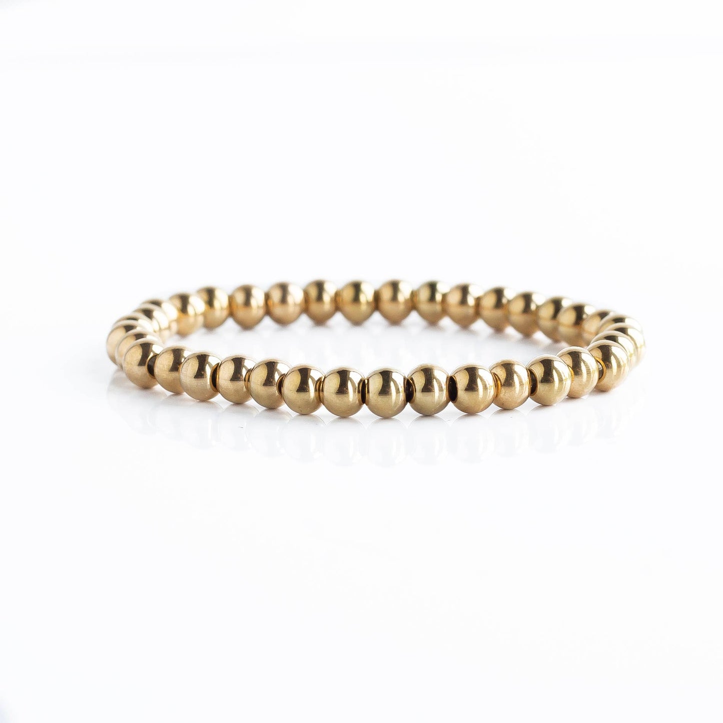 Layering Bracelets-6mm Gold Stacking Bracelets-Smooth