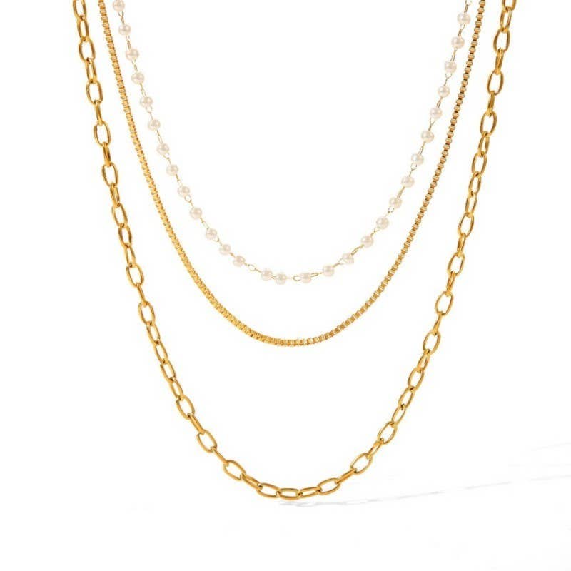 18K Tarnish free layer necklace