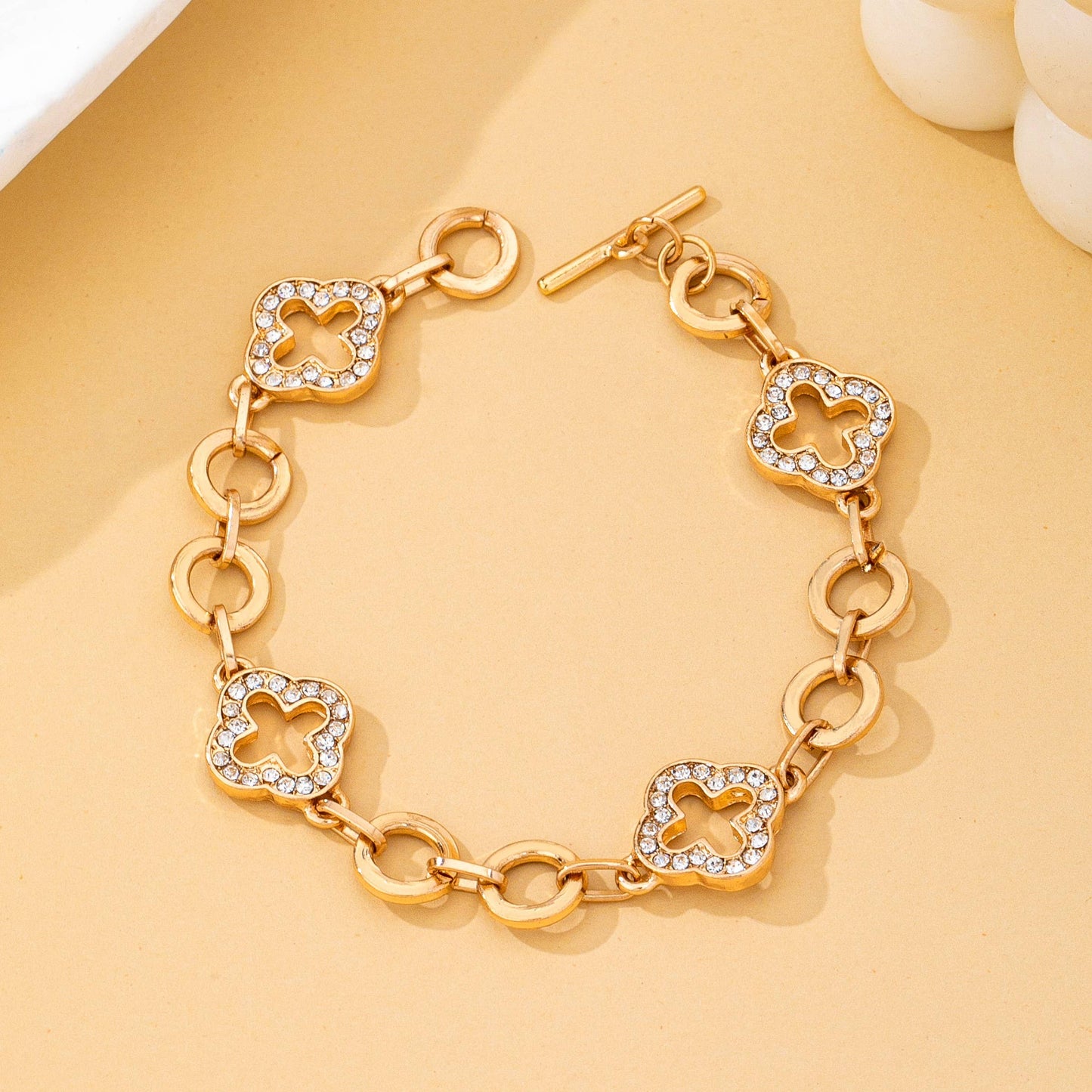 Crystal Clover Bracelet