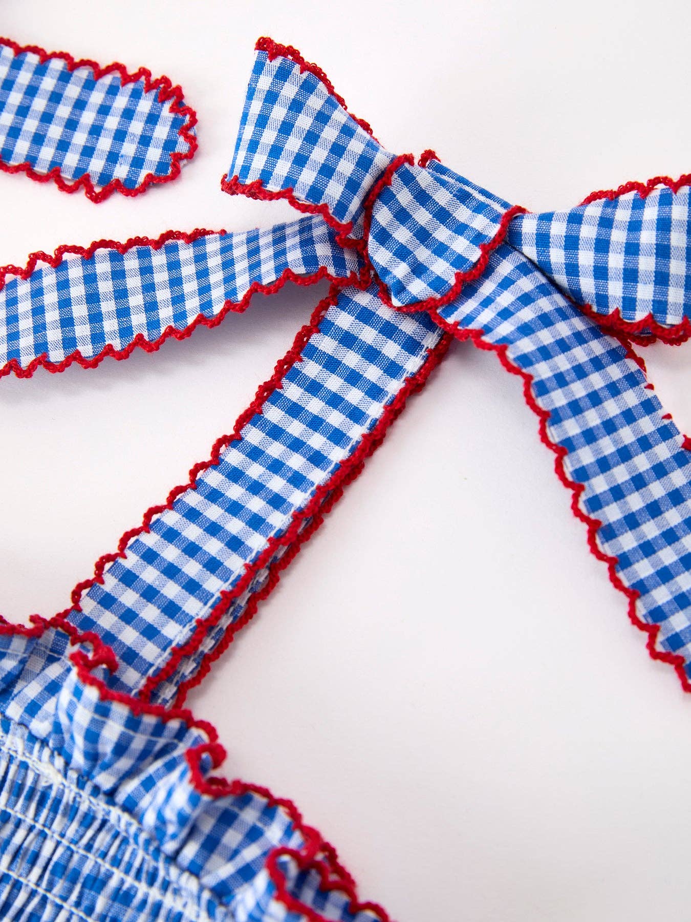 Girls 4th of July Plaid Bow Dress