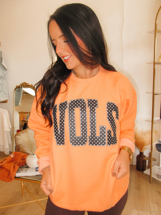 Polka-Dot Vols Crewneck