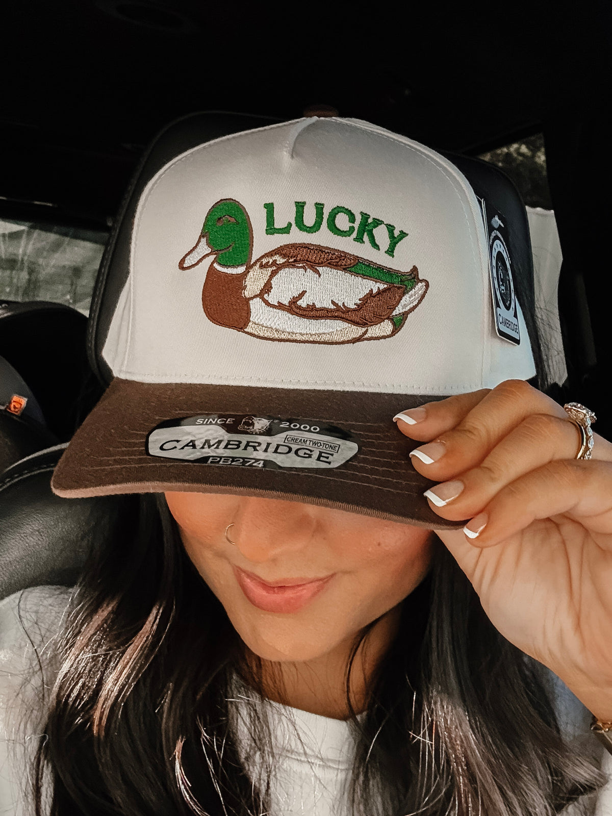 Lucky Duck Embroidered Hat