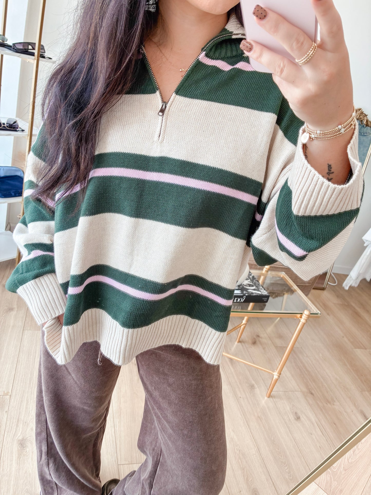Cozied Up Quarter Zip Sweater