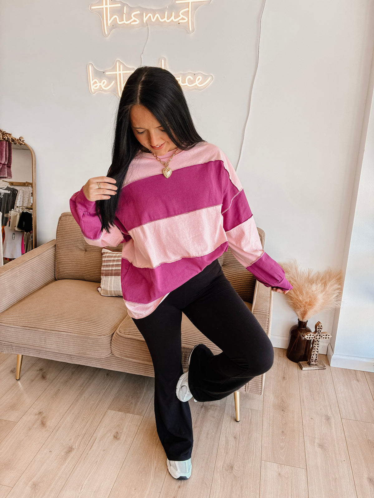 Plum Pretty Oversized Long Sleeve