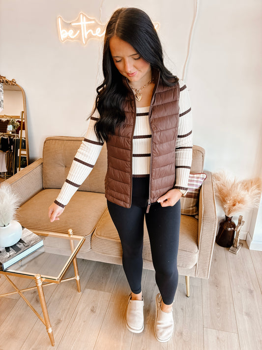 Winter Date Packable Puffer Vest