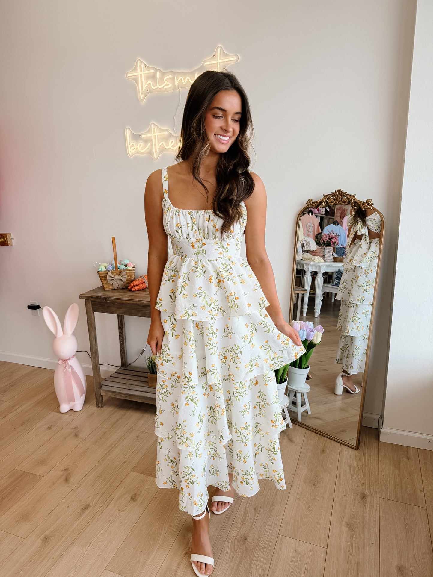 Scarlett Yellow Midi Dress
