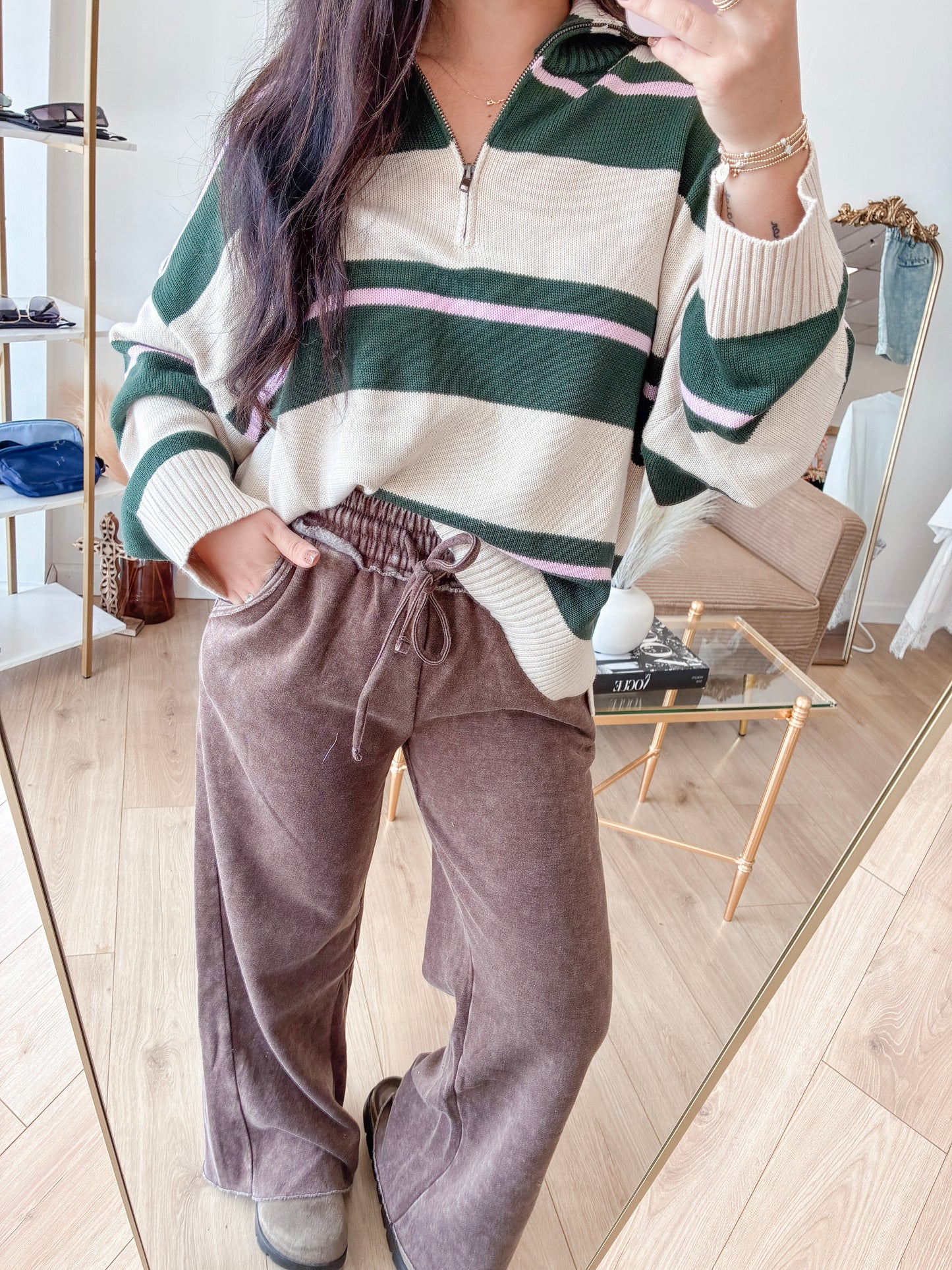 Cozied Up Quarter Zip Sweater