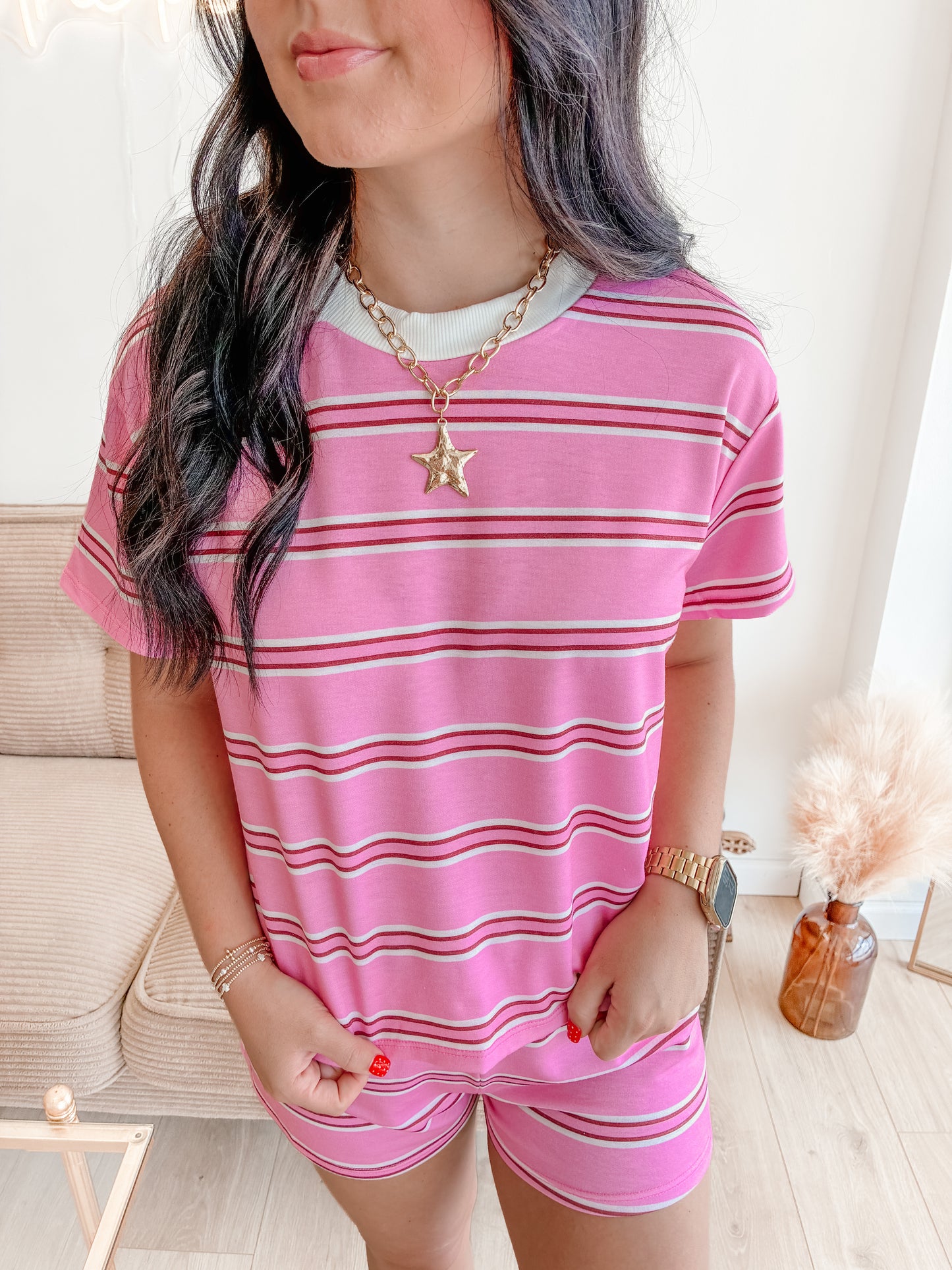 Raspberry Shortcake Short Set