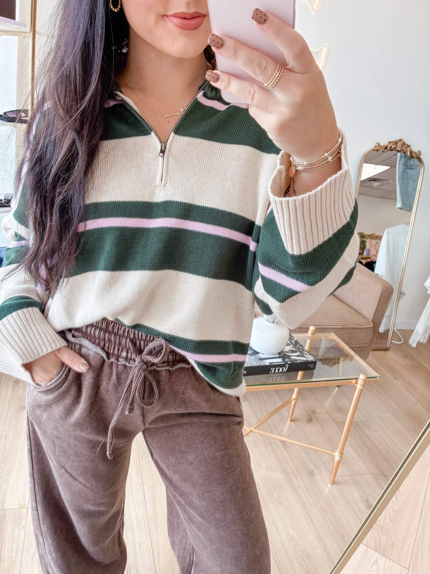 Cozied Up Quarter Zip Sweater