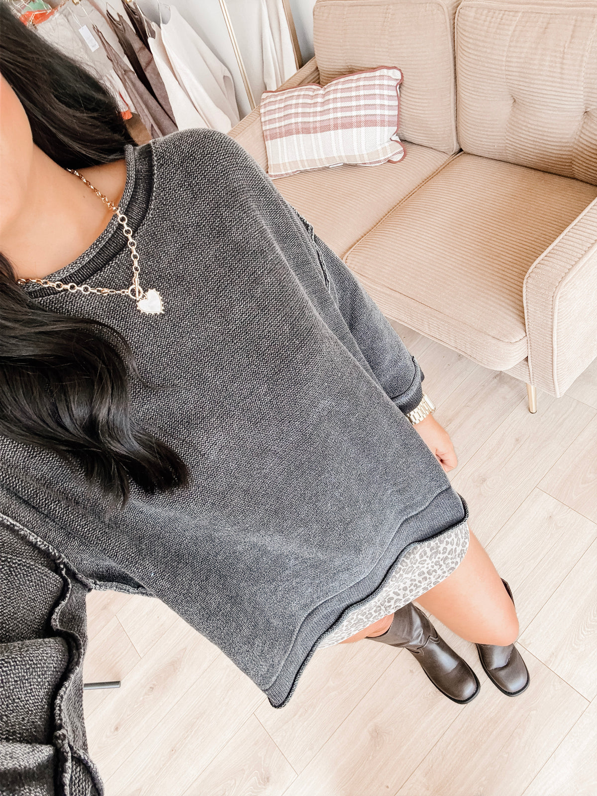 Midnight Prowl Boxy Knit Top