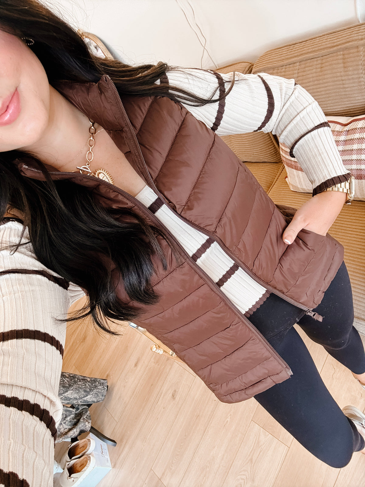 Winter Date Packable Puffer Vest
